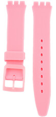 Unisex roze siliconen horlogeband voor Swatch horloges