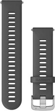 Siliconen horlogeband Garmin 22mm (Venu, Forerunner 255, Vívoactive 4 enz.), grijs, Quick Release, 010-11251-3C