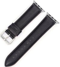 Leren horlogeband Ricardo (voor Apple Watch 38/40/41mm), zwart V2