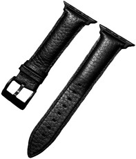 Leren horlogeband Ricardo (voor Apple Watch 38/40/41mm), zwart V1