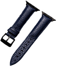 Leren horlogeband Ricardo (voor Apple Watch 42/44/45/49mm), blauw