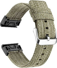 Nylon riempje Ricardo 22mm (pro Garmin Fenix 8/7/6 (47mm), Epix 2 aj.), groen V3, QuickFit