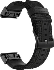 Nylon riempje Ricardo 26mm (pro Garmin Fenix 8/7X/6X (51mm), Tactix aj.), zwart, QuickFit