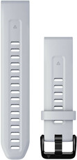 Garmin QuickFit band 20mm, silicone, Witsteen, zwarte gesp (Fenix 7S/6S/5S)