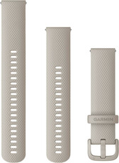 Siliconen horlogeband Garmin 20mm (voor Venu, Venu Sq, Venu 2 plus enz.), grijs V2, Quick Release, + verlengde deel, 010-13021-07