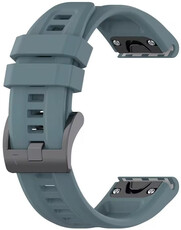QuickFit band 26mm, silicone, donkergrijs, zwarte gesp (Garmin Fenix 7X/6X/5X, Tactix, etc.)