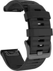 Siliconen horlogeband Ricardo 22mm (voor Garmin Fenix 8/7/6 (47mm), Epix 2 enz.), zwart V1, QuickFit