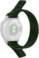 Nylon riempje Ricardo 22mm (pro Garmin Fenix 7/6/5 aj.), groen, doortrek