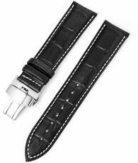 Leren horlogeband Ricardo Arsie premium, Black, Quick Release