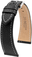 Zwart leren band Hirsch Bologna M 01802150-2 (Teletina)