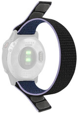 Nylon horlogeband Ricardo Cortina 26mm, Dark Blue, doorlopende