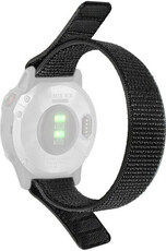 Nylon horlogeband Ricardo Cortina 22mm, Black, doorloper