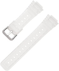 Plastic horlogeband Ricardo 16mm (voor Casio G-Shock GA-2100/GA-2110, DW-5600, GW-6900), wit, transparant