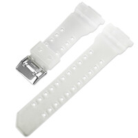 Plastic horlogeband Ricardo Cassola 16mm (voor Casio G-Shock GA-100, GA-110, GD-120, GLS-100), wit, transparant