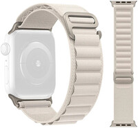 Textielen horlogeband Ricardo (voor Apple Watch 42/44/45/49mm), wit