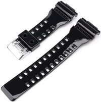 Plastic horlogeband Ricardo Cassola 16mm (voor Casio G-Shock GA-100, GA-110, GD-120, GLS-100), zwart V2