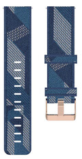 Snelkoppelingsriem 20mm, nylon, blauw, klittenband (Garmin Venu, Venu Sq, Venu Sq 2, Venu 2 plus, etc.)