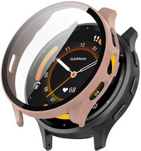 Beschermhoes (voor Garmin Venu 3), plastic, roze + glas