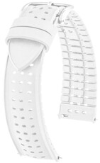rubberen horlogeband Hirsch NYAD M 0920099100-2, wit, natuurrubber, lengte M, Quick Release