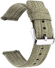 Riem Quick Release 22mm, nylon, groen, stalen gesp (Garmin Venu, Venu Sq, Venu Sq 2, Venu 2 plus, etc.)