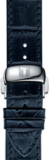 Leren horlogeband Tissot T852.032.781 19mm, blauw, Quick Release