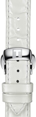 Leren horlogeband Tissot T852.036.795 16mm, wit, Quick Release