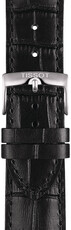 Leren riempje Tissot T852.041.653 22mm, zwart, Quick Release