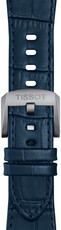 Leren riempje Tissot T852.049.411 (voor het model Tissot PRX 42mm), blauw, Quick Release