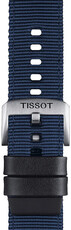 Textielen horlogeband Tissot T852.046.754 22mm, blauw, Quick Release