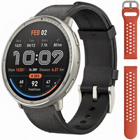 Amazfit Active 2 Premium (Round) Black Leather (+vervangende horlogeband)