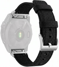 Nylon horlogeband Ricardo Ortisei 22mm, Black, QuickFit