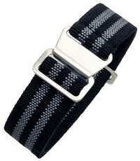 Nylon horlogeband Ricardo Alcamo, zwart