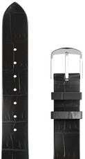 Leren riempje JVD RBR14C819-LEA-V9 16mm, zwart