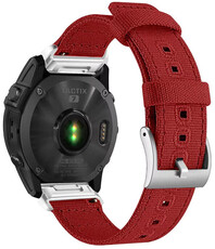 Ricardo Nylon band 22mm (voor Garmin Fenix 8/7/6 (47mm), Epix 2 etc.), rood, QuickFit