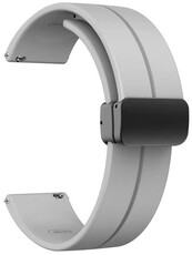 Ricardo Siliconenband 22mm (voor Amazfit Bip 5), grijs, Quick Release