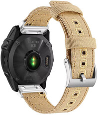 Ricardo 26mm Nylon band (voor Garmin Fenix 8/7X/6X (51mm), Tactix etc.), beige, QuickFit