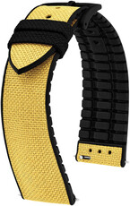 Textielband Hirsch Arne L 0925090072-5, geel, textiel/natuurrubber, lengte L, snelsluiting