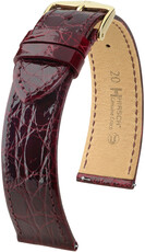 Leren riem Hirsch Genuine Croco L 18920860-7, rood, krokodillenleer, lengte L, Quick Release