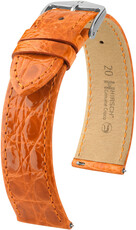 Leren riem Hirsch Genuine Croco L 18920876-2, oranje, krokodillenleer, lengte L, Quick Release