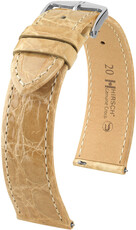 Hirsch Echt Croco Lederen Riem L 18920890-2, beige, krokodillenleer, lengte L, snelsluiting