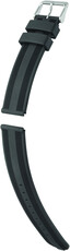Siliconen horlogeband Hirsch Silverstone L 40518850-2, zwart, lengte L