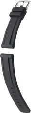 Siliconen horlogeband Hirsch Viper L 40588850-2, zwart, lengte L