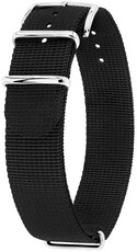 Textielen horlogeband Hirsch Rush Recycle XL 40536050-2, zwart, lengte XL