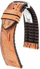 Kunstlederen riem Hirsch Birch 0921045110-2, bruin, Quick Release