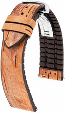 Hirsch berkenleren riem L 0921045010-2, bruin, lengte L, snelsluiting