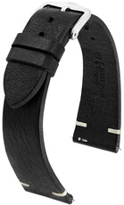 Leren riempje Hirsch Bagnore 05502150-2, zwart, kalf huid, Quick Release