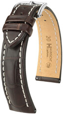 Lederen riem Hirsch Capitano L 04807019-2, bruin, alligatorleer, lengte L, Quick Release