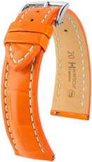 Leren riem Hirsch Capitano L 04807076-2, oranje, alligatorleer, lengte L, Quick Release