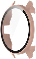 Beschermhoes (pro Garmin Venu 2S), kunststof, roze + glas