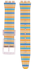 Siliconen horlogeband Ricardo Barletta 19mm (voor Swatch), meerkleurig